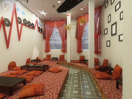 Thiết kế, thi công nội thất, karaoke - thiết kế club nhạc xưa