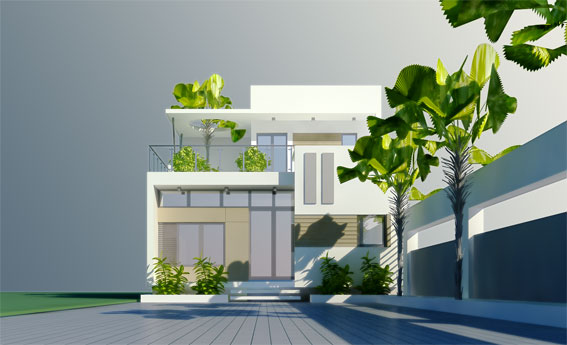 Thiết kế nhà dân - nhà hai tầng Hà Tĩnh