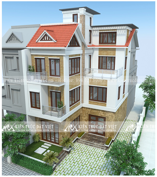 thiết kế biệt thự đẹp khu đô thị thành phố giao lưu