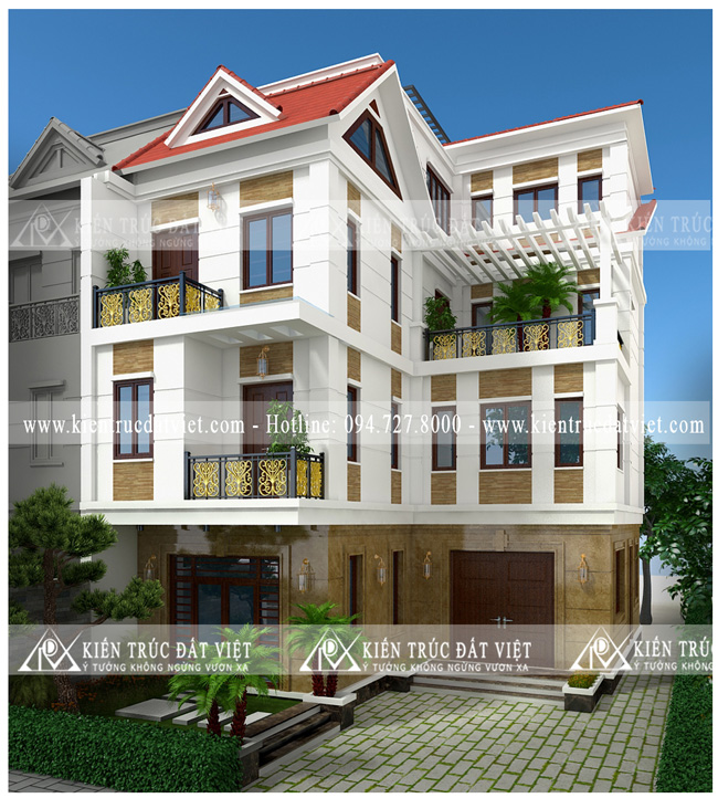 thiết kế biệt thự đẹp khu đô thị thành phố giao lưu